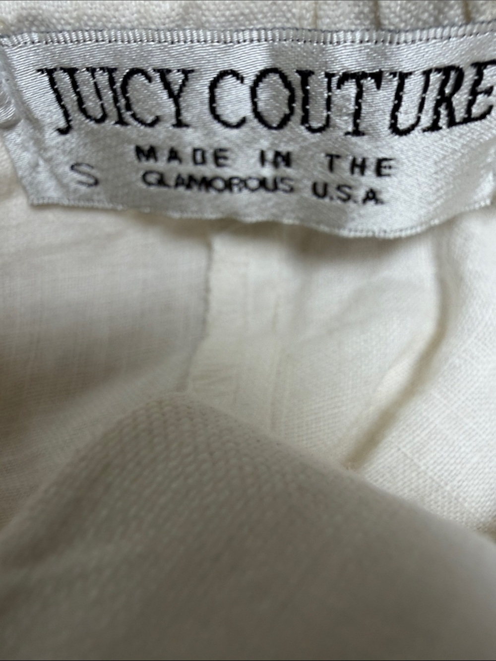 Juicy Couture Linen Cream Tie Back Top - Picture 3 of 3